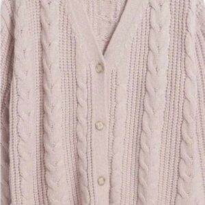 Jenni Kane Cocoon Cable Knit Cashmere Sweater - rose